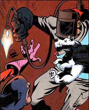Dogwelder è un supereroe della DC Comics che salda i cani morti per trasformarli in cattivi.